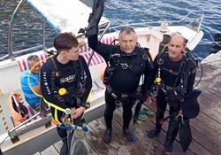 Обследовали дно на траверзе пляжа ст.Благовещенская р-н отеля "Малахит"