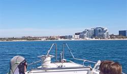 Прошли небольшой участок дна от устья р.Анапка вдольпляжа "Гранд Отель Анапа"